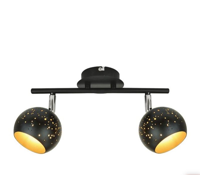 Spot Seppo Black Red White lampa dwa reflektory BRW