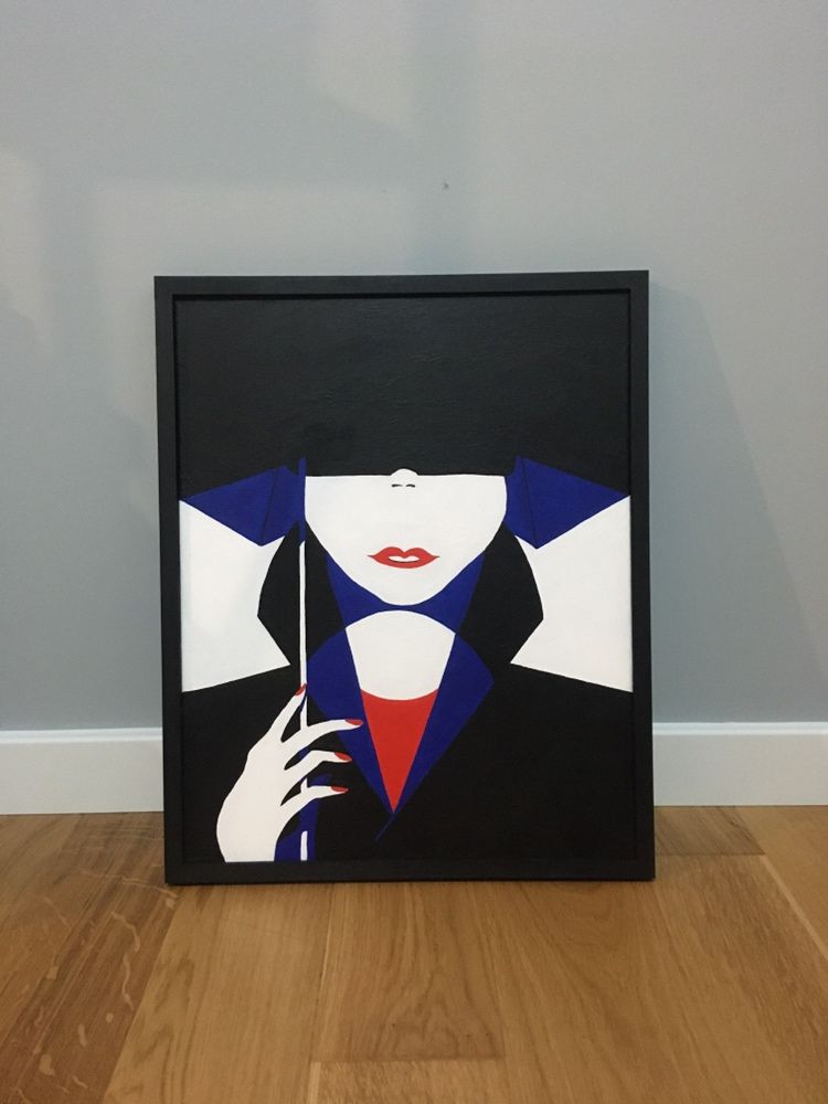 Pop art. Obraz malowany akrylem.