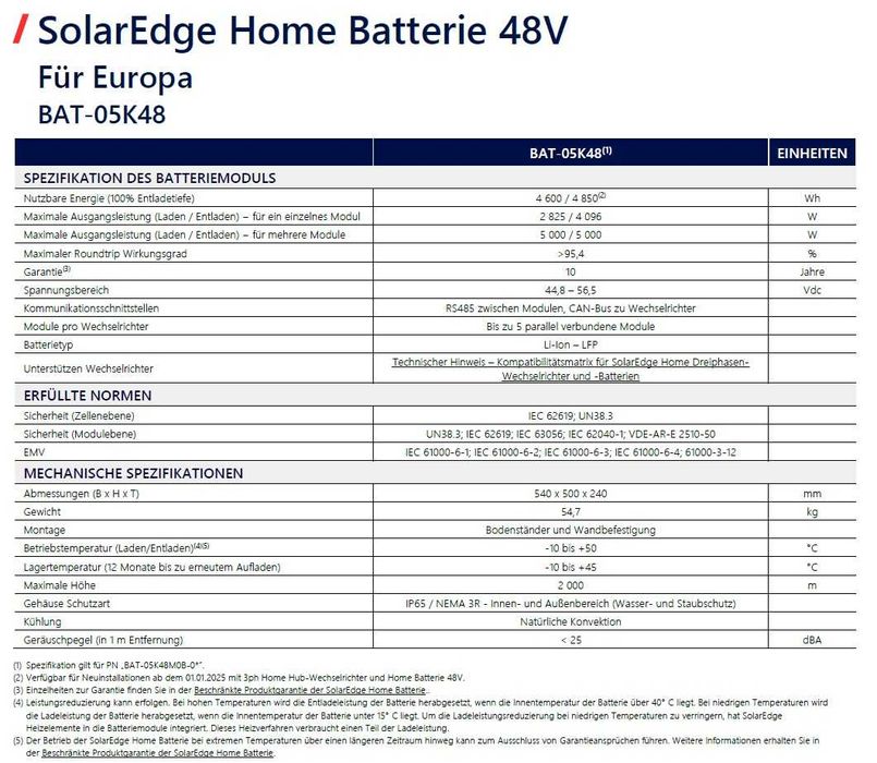 Bateria 4,6KKWH SOLAREDGE