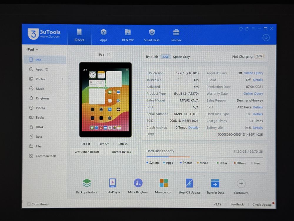 iPad 8. gen. 32GB (A2270) - faktura VAT 23%