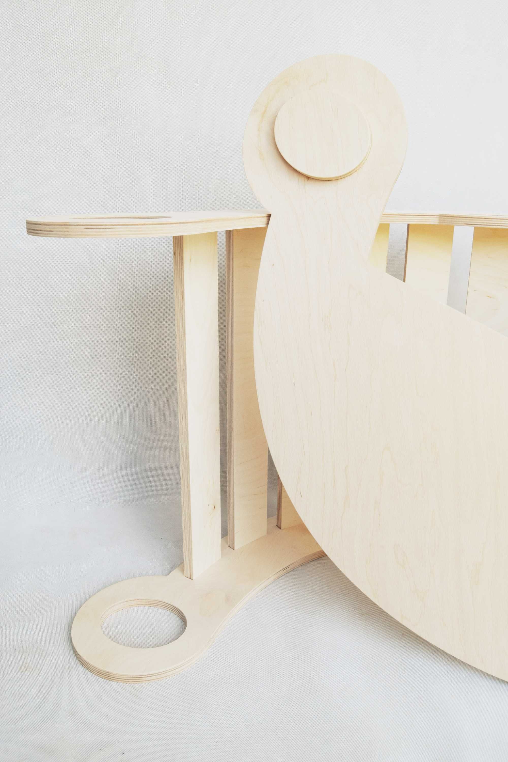 Zestaw bujak, stolik i krzesło. Montessori system. Eko produkt