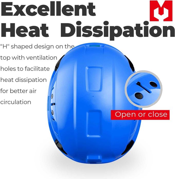 Kask ochronny, hełm ochronny EN397 z okularami przeciwmgłowymi 53–63cm