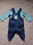 Nowe sztruksowe ogrodniczki z body 3-6m
