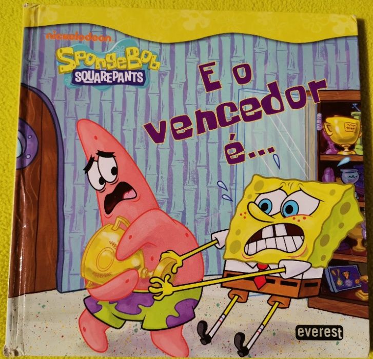 Livro Infantil SpongeBob Square Parts nickelodeon E o vencedor é