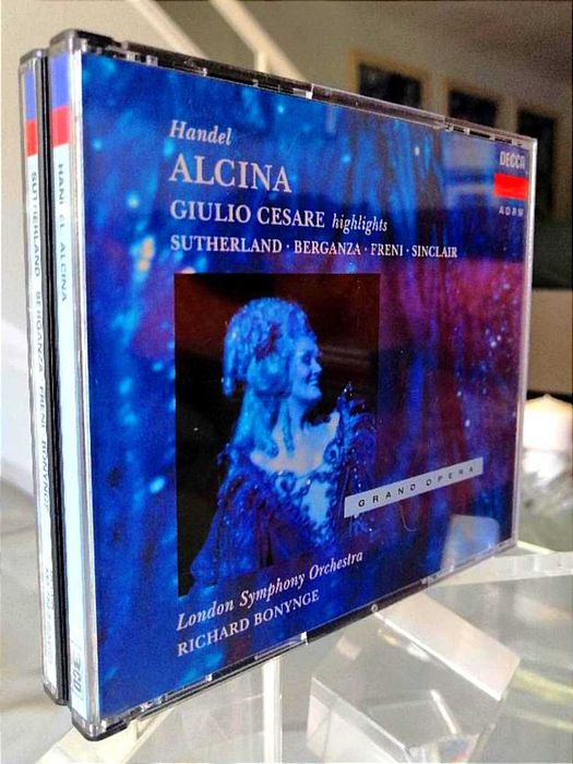 CD triplo Opera Alcina de Handel com Joan Sutherland - Decca