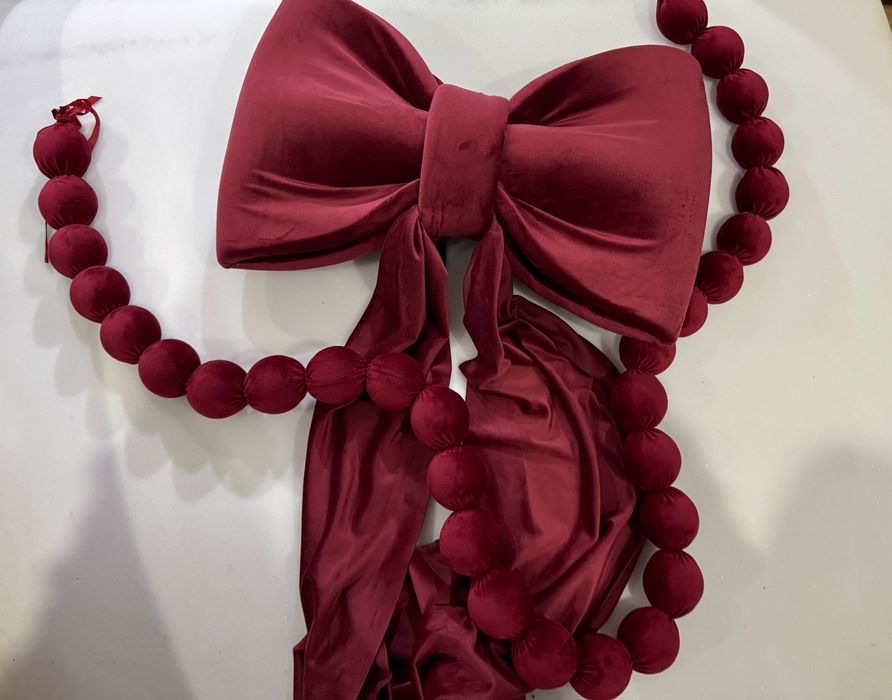 Бант на ялинку .Оксамитова гірлянда