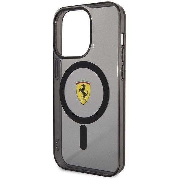 Pokrowiec Ferrari Translucent MagSafe dla iPhone 14 Pro - Czarny