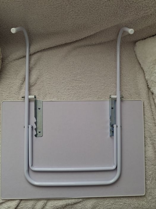 Stolik balkonowy na balustradę 40x60 cm – biały, stan jak nowy