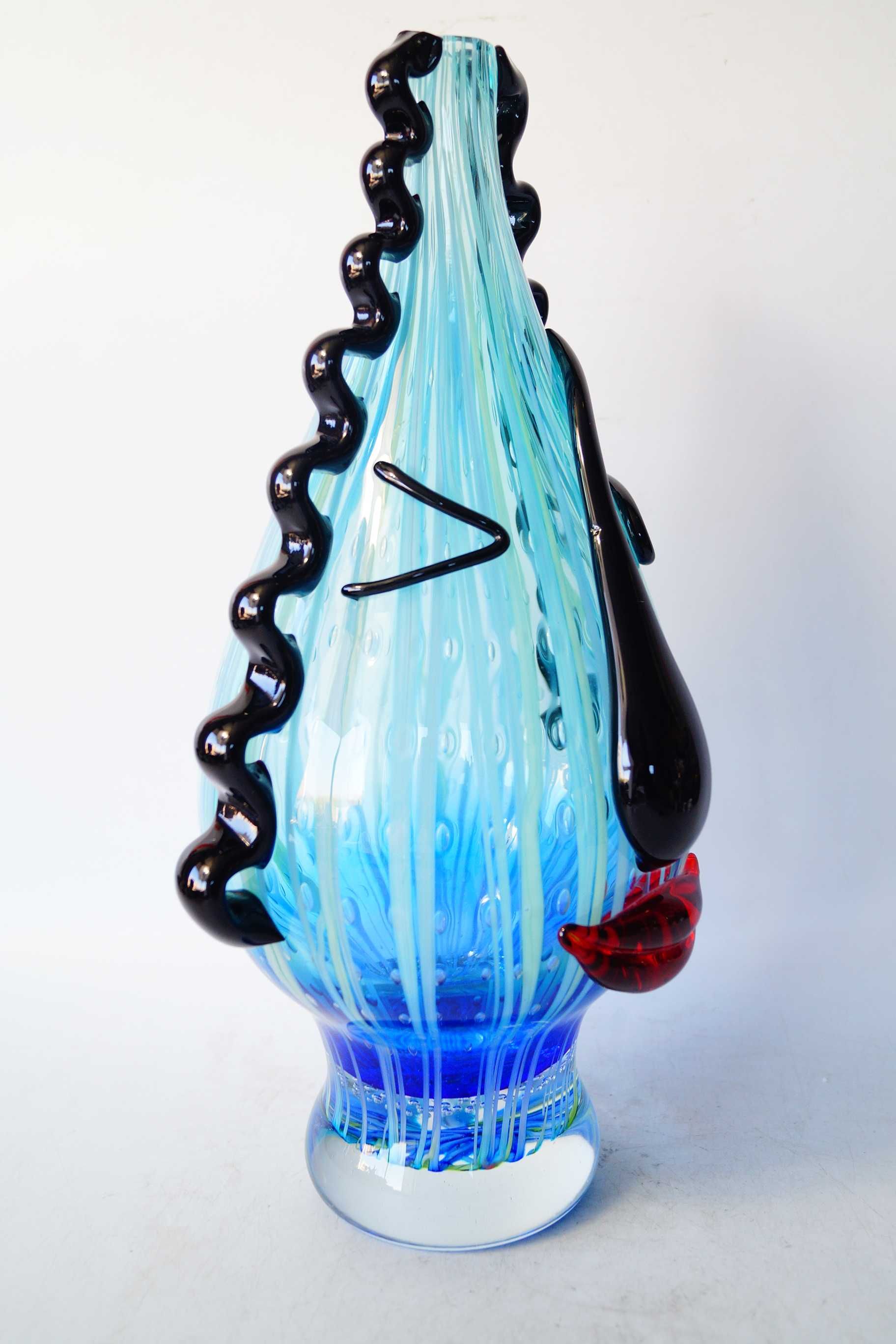 Wazon szkło murano style TWARZ design ciekawa forma