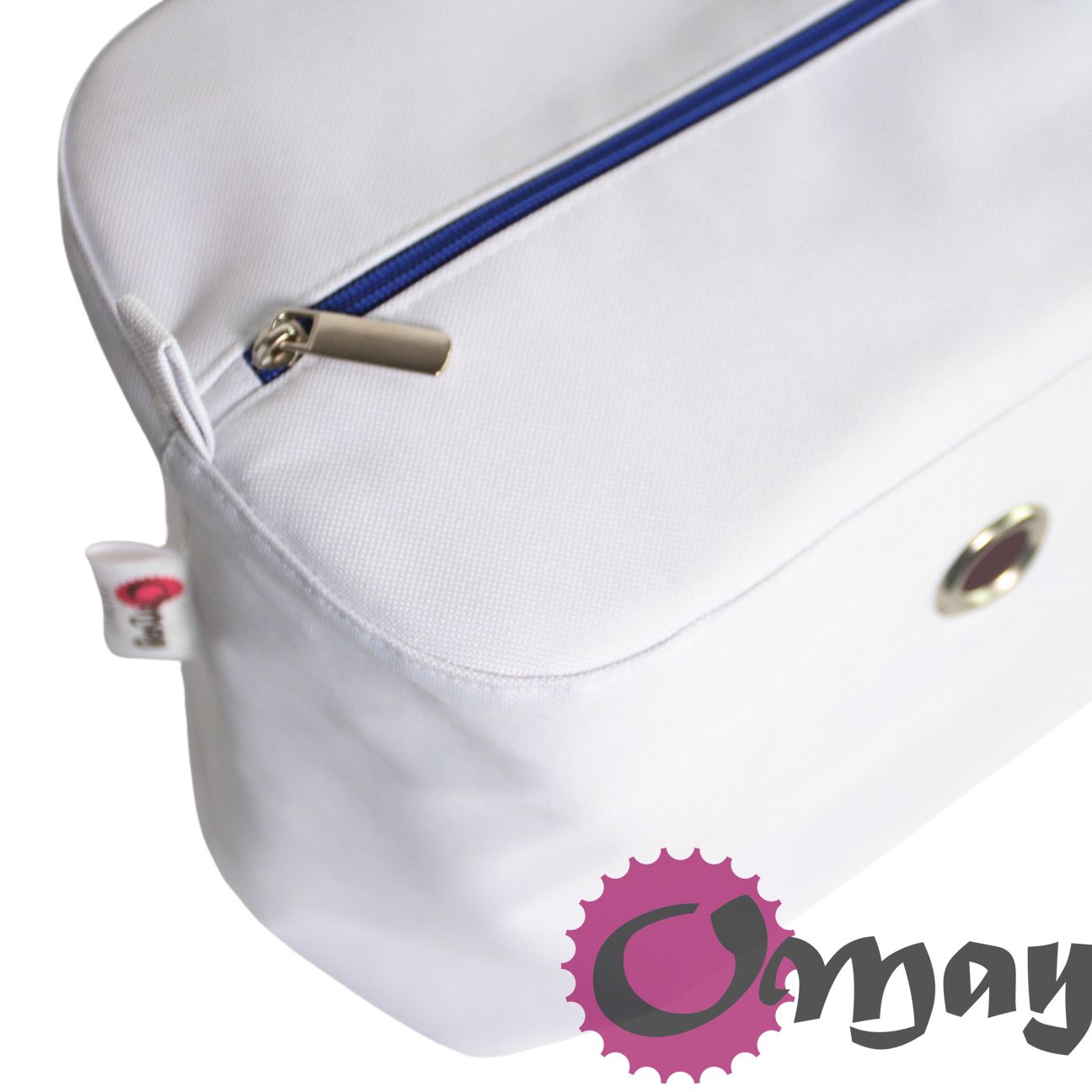 Biały organizer do OBAG BEACH chabrowy zamek 2 kieszenie VIP OMAY