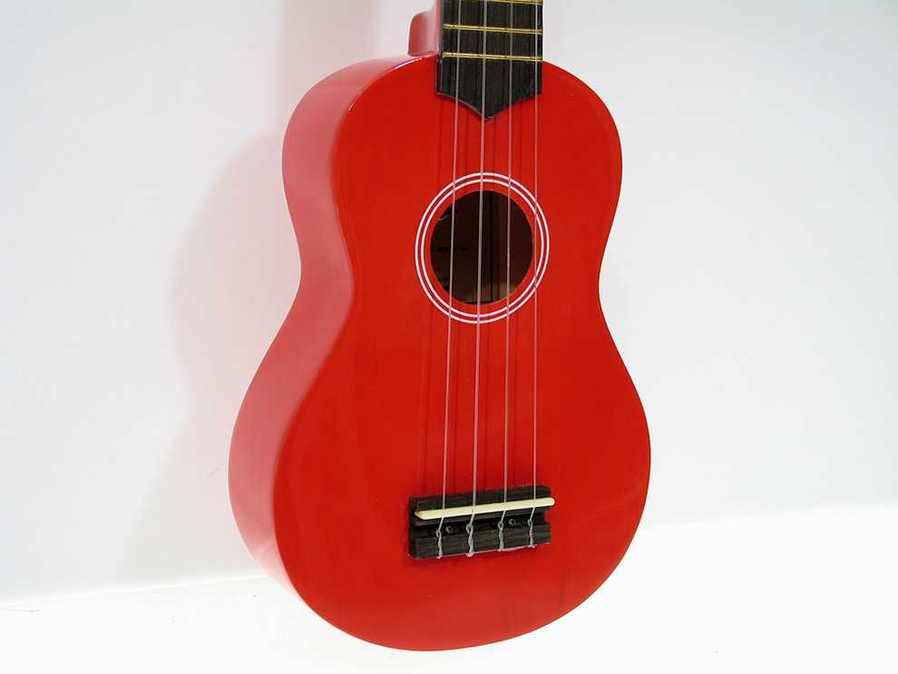 Mała gitarka dziecięca - ukulele czerwone
