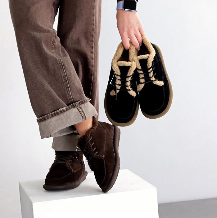 Жіночі шкіряні зимові черевики в кольорах