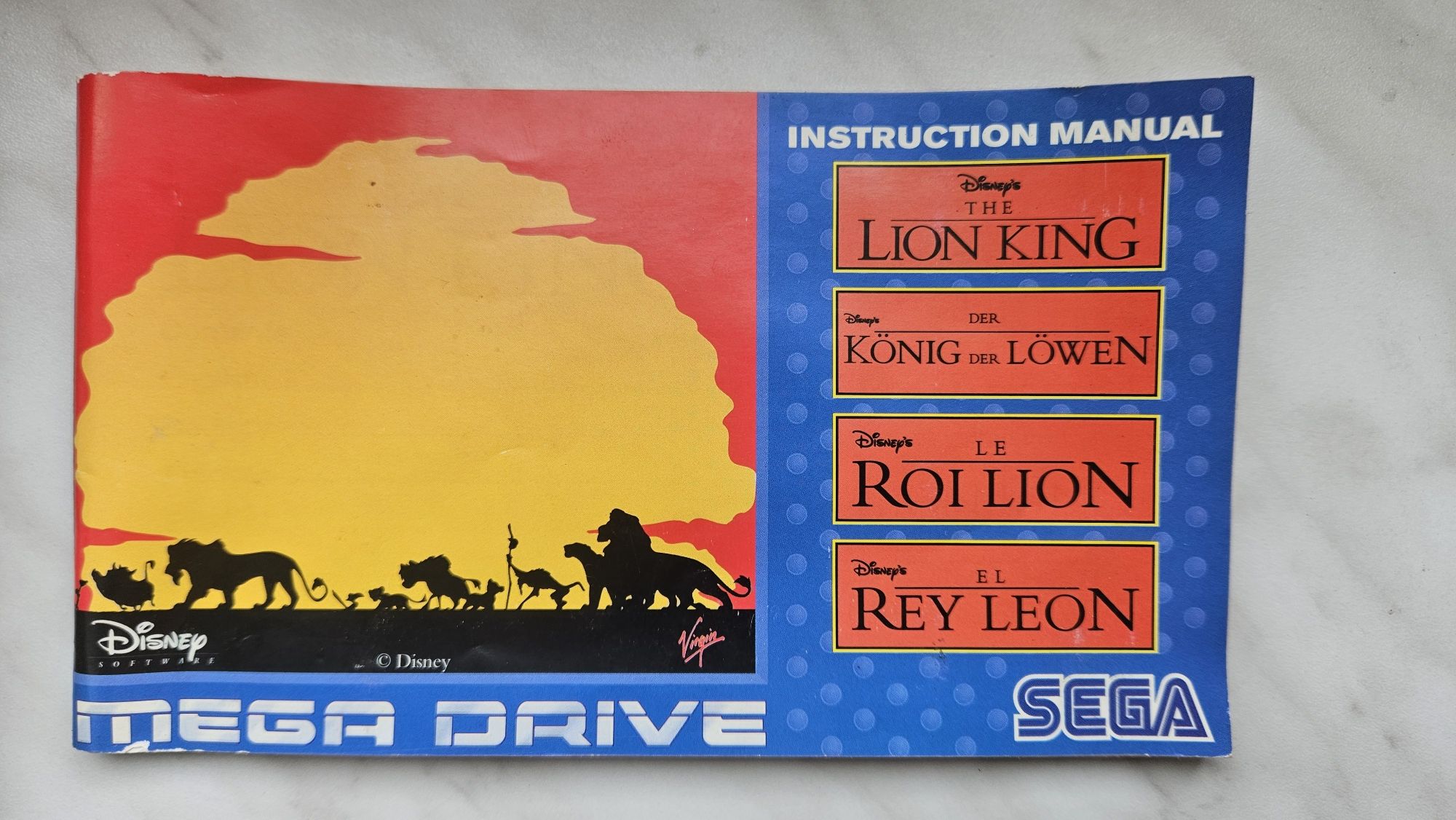 Gra Sega Mega Drive Lion King Król Lew