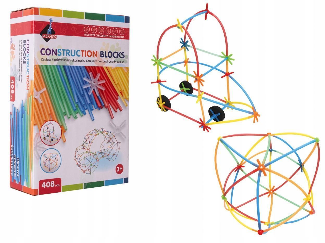 Klocki Słomki Midi 408 Elementów, Askato