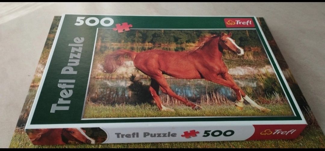 Puzzle 500 elementów Trefl Koń kompletne w 100% stan idealny obraz