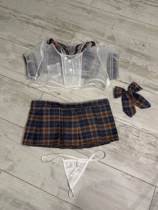 Сексуальный костюм школьницы, эротическое белье,