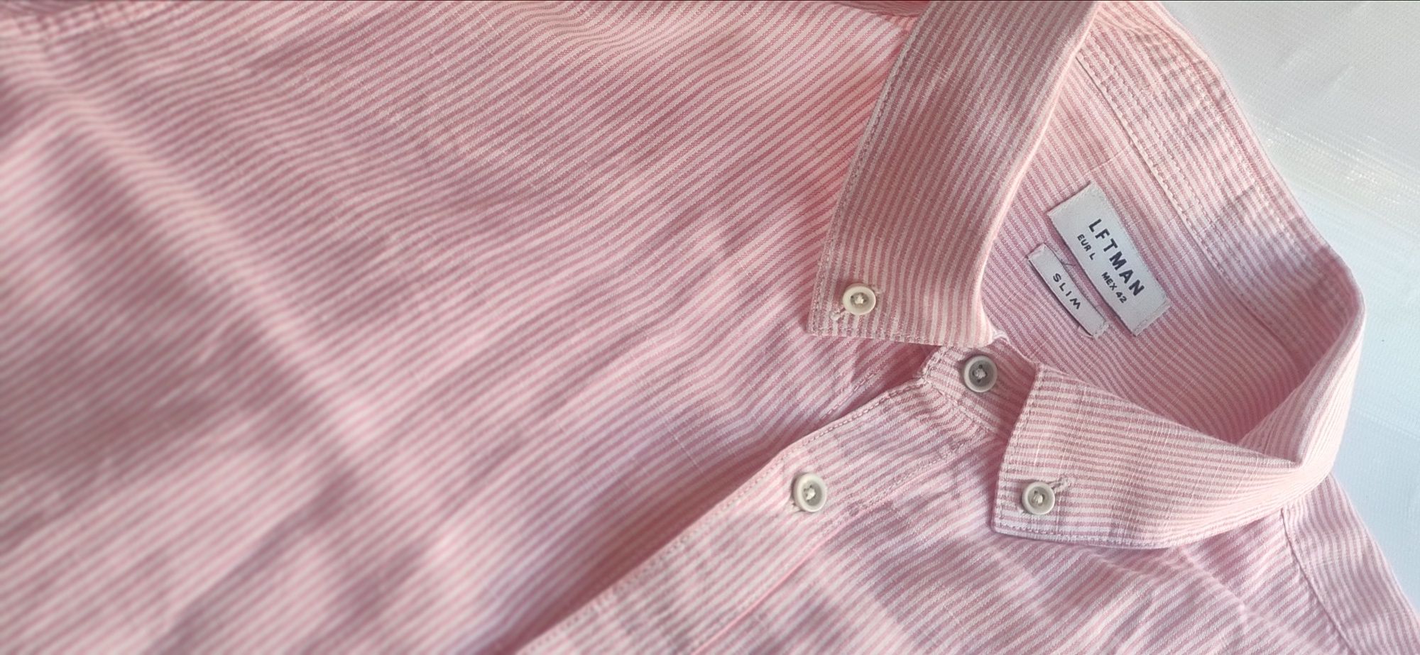 Lefties camisa Riscas Rosa L