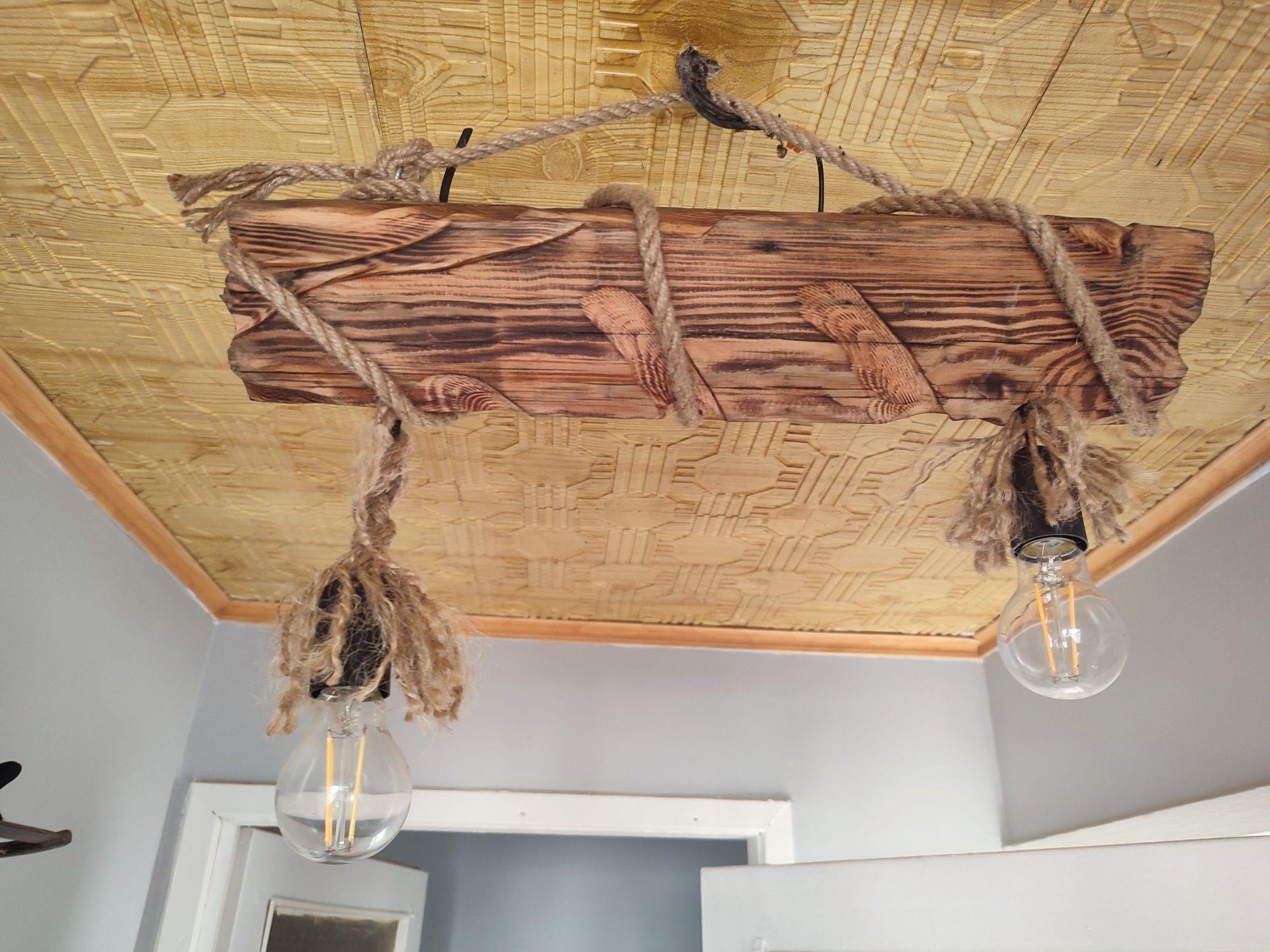 Lampa drewniana, kinkiet, lampa wiszaca