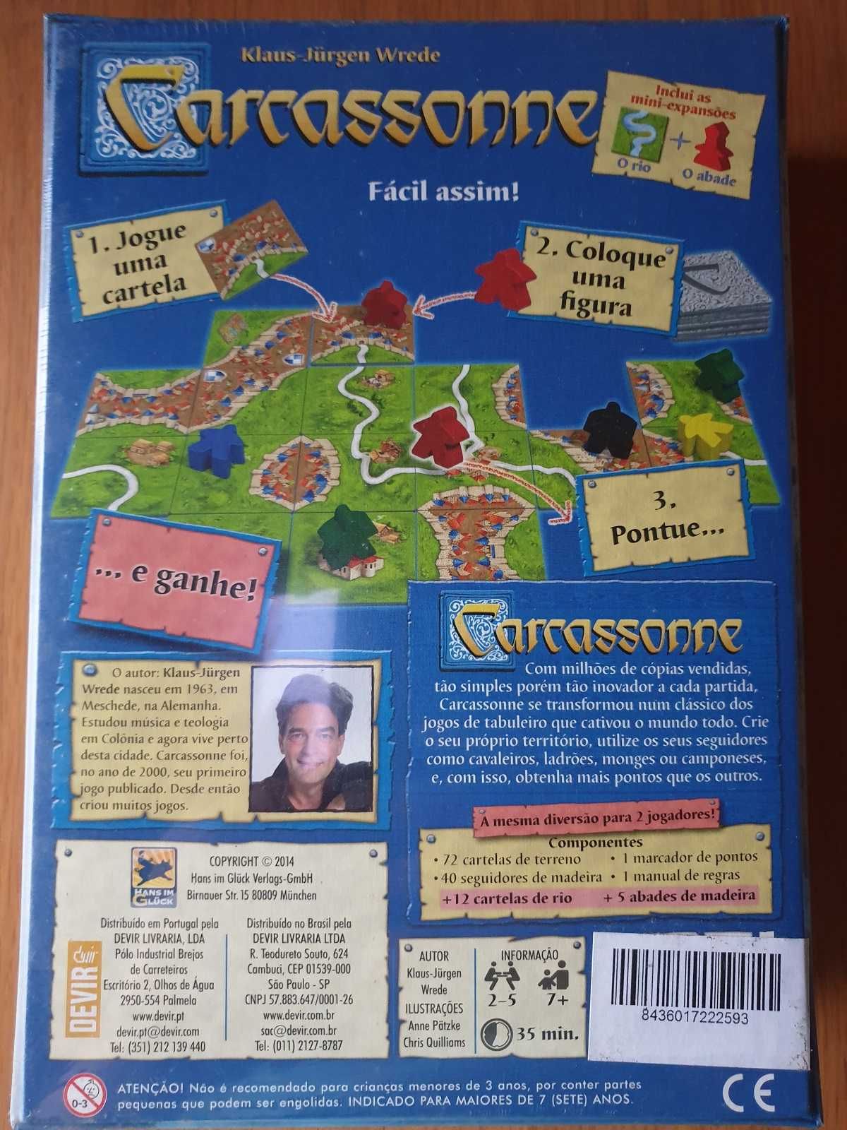 Jogo de Tabuleiro • Carcassonne • Novo • Selado!