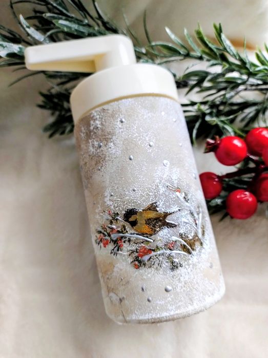 Dozownik do mydła z pompką handmade ręczna praca ikea