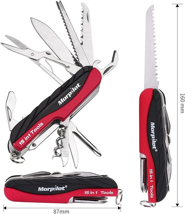 Morpilot Szwajcarski scyzoryk turystyczny survival outdour 15 funkcji