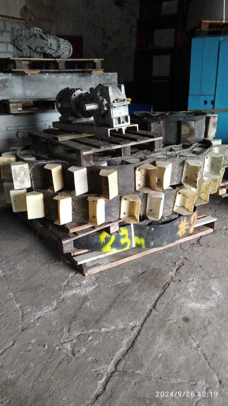 Podnośnik kubełkowy 50 t/h, 18,5 m wysokości całkowitej