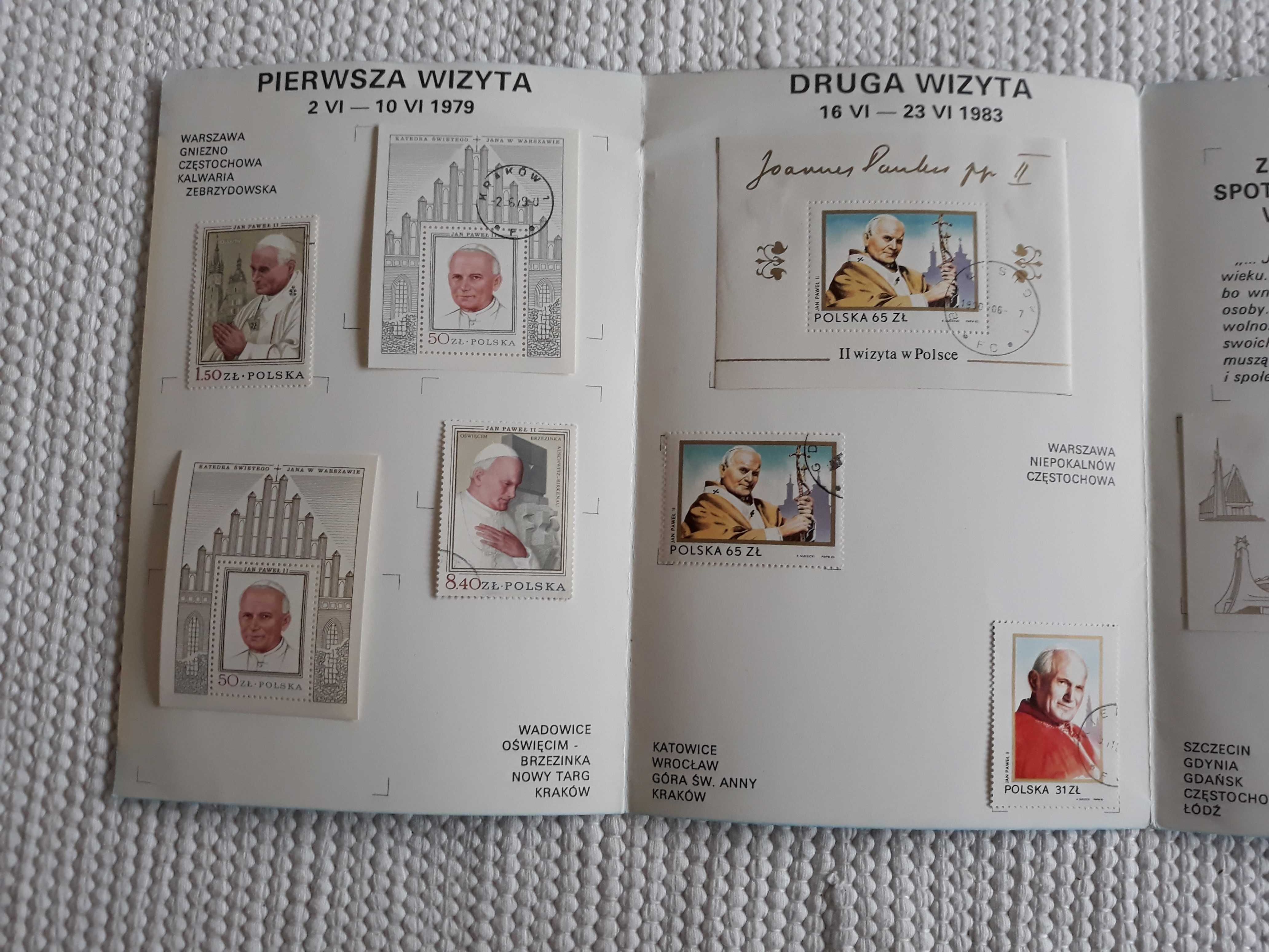 Znaczki pocztowe pielgrzymki Jana Pawła II