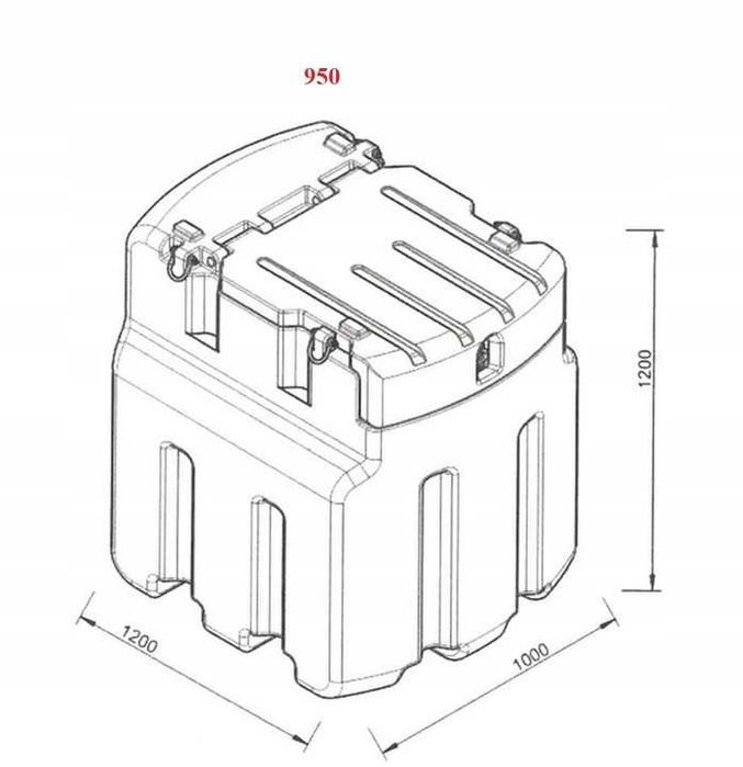Mobilny Zbiornik Paliwa ON Oleju Napędowego JFC TruckTank TT950 Litrów