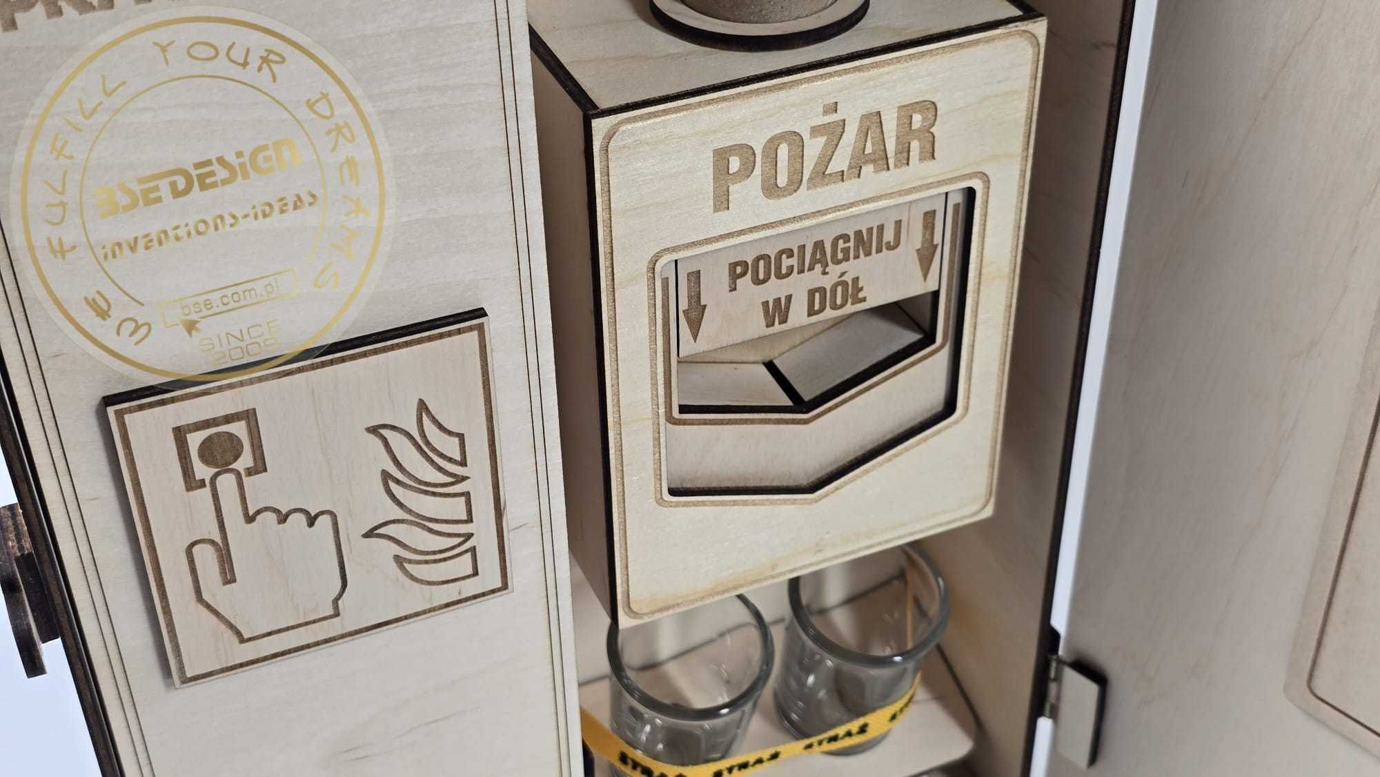 Prezent skrzynka okazjonalna ze sklejki dla Strażaka -006