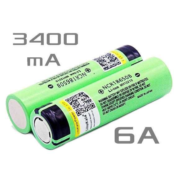 Акумулятор 18650 LiitoKala Lii-34B NCR18650B 3400mAh плоский контакт