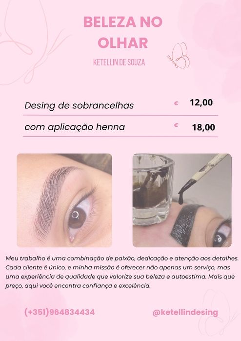Desing de sobrancelhas a domicílio