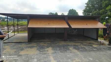 garaż blaszany garaz blaszak 6x5 i wiatka 2x5 razem 8x5  producent