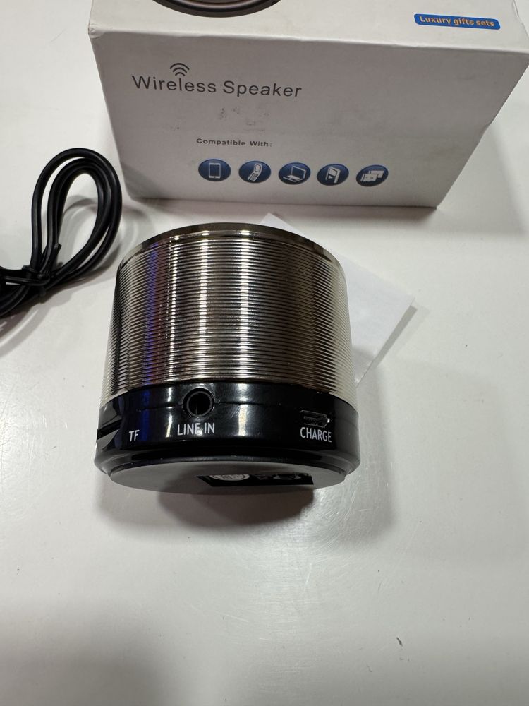 Glosnik Bluetooth 90db START SJSW kieszonkowy maly srebrny NOWY