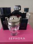 Paco Rabanne Invictus Hugo Boss Energise Lacoste flakony po perfumach