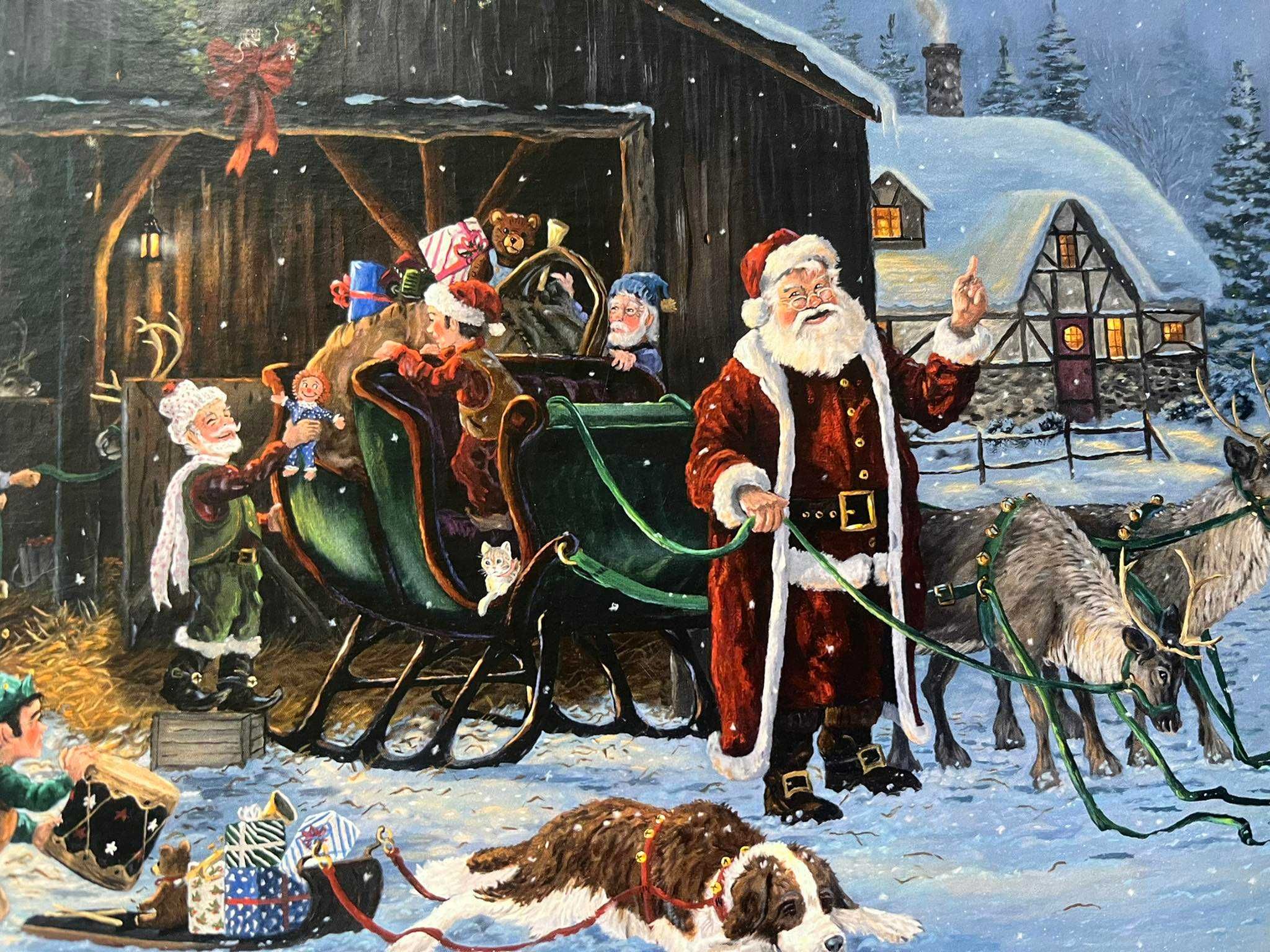 Puzzle Falcon Packing Santa's Sleigh  Boże Narodzenie 1000