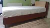 Łóżko/na standard materac/, naturalne drewno, 95x210, orzech