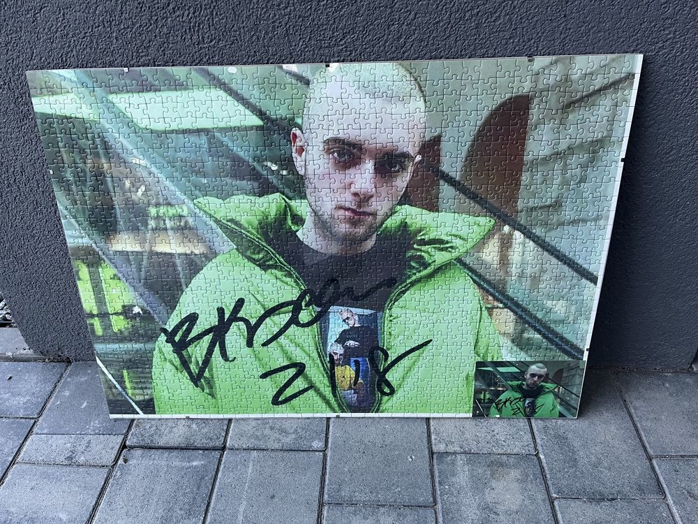 Bedoes obraz z puzzli plus zdjęcie z autografem