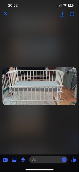 Łóżeczko dostawne 90x45, dostawka Klupś