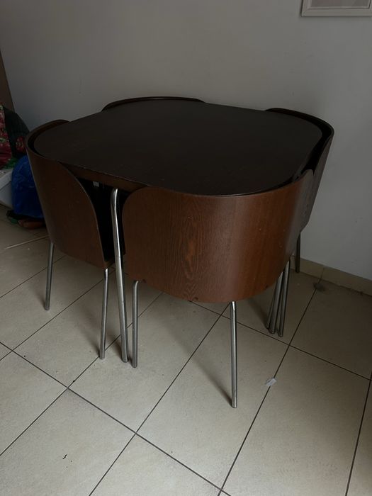 Vintage stol z krzeslami IKEA retro