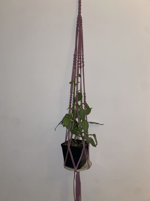 Makrama kwietnik różowo-fioletowa