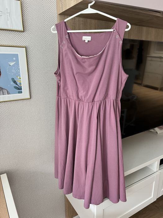 Sukienka porodowa różowa Dusty Floral Bonjour Mommy  rozmiar L