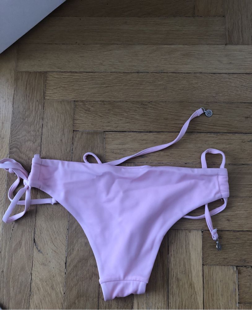 Dół od bikini, majtki pudrowy róż H&M XS