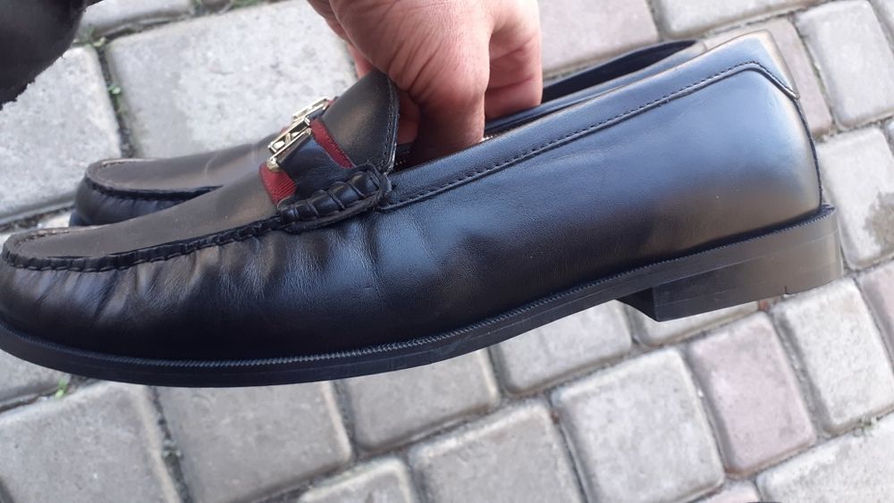 Мужские новые кожаные лоферы-мокасины Walk London EU 10-43pCт 29см.