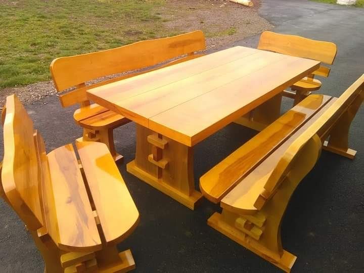 Meble ogrodowe biesiadne komplet czereśnia stół krzesła PRODUCENT