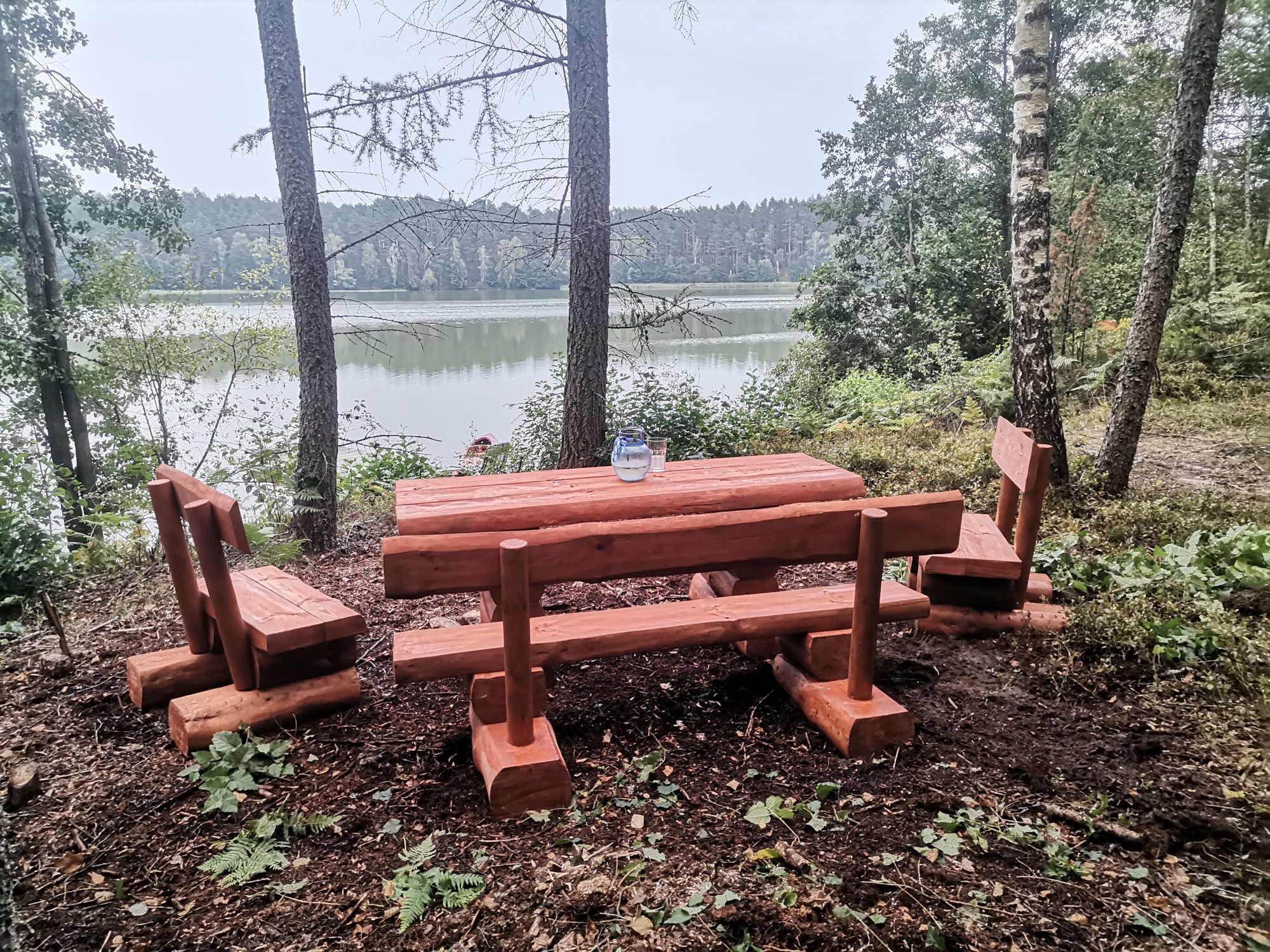 Domek nad jeziorem w lesie, cisza, spokój, Kaszuby