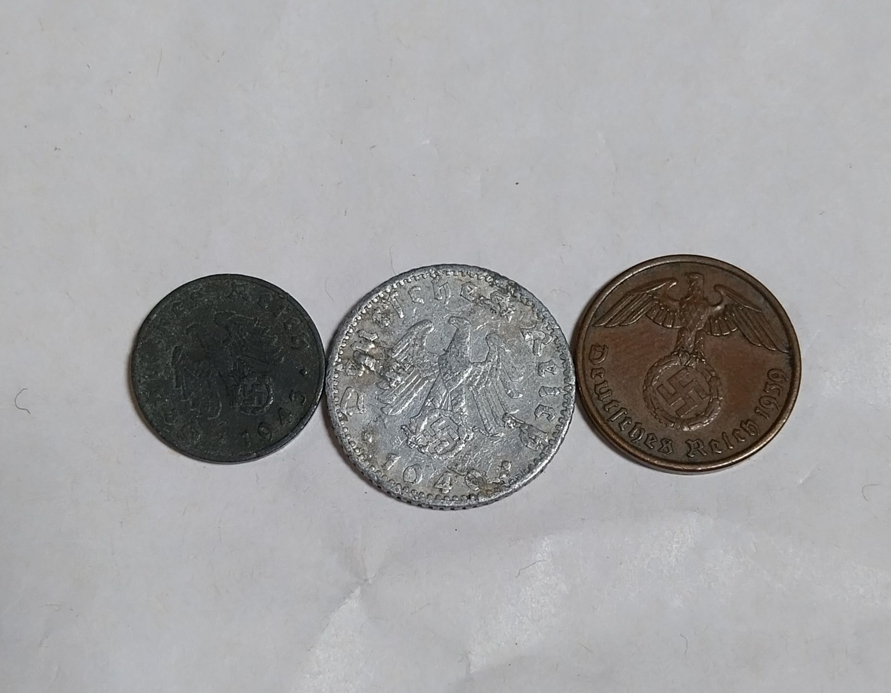 3 moedas da Alemanha Nazi