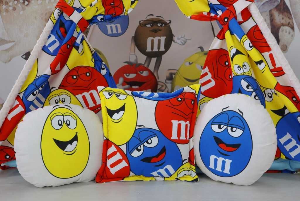 Вігвам M&M's БОН БОН + 3 подушки ! Повний комплект !