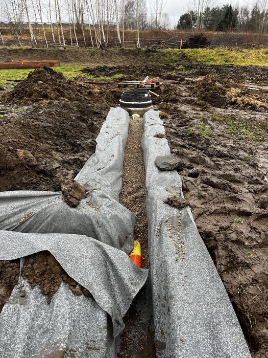 Usługi minikoparka, koparko ładowarka, wiertnica, wywrotka, drenaże,