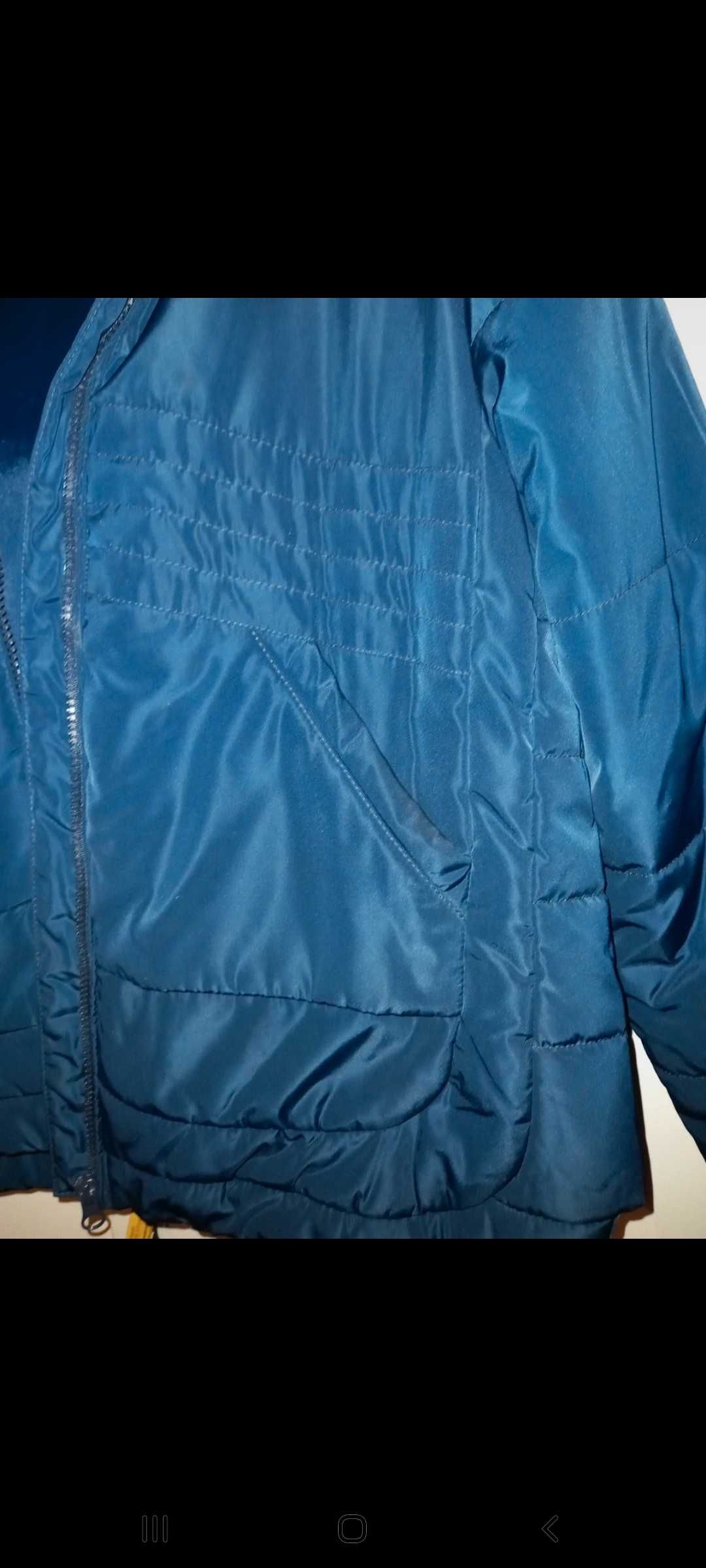 Casaco acolchoado azul marinho com capucho - S - MO Woman