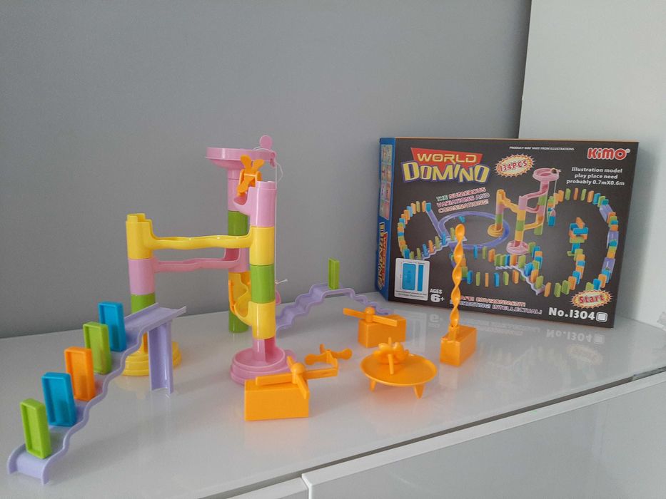 Tor Domino samochód układający klocki domino plus dodatkowy zestaw